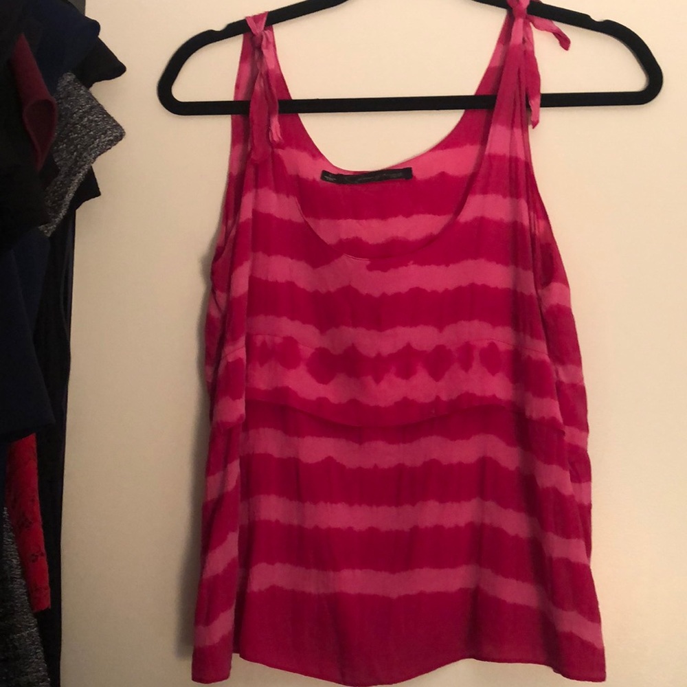 Silk tie-dye top